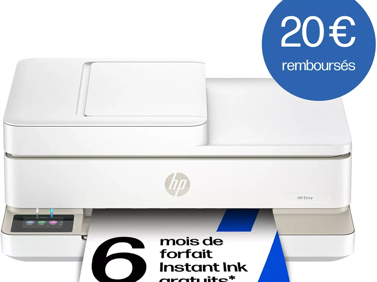 Stampante a getto d'inchiostro HP Envy 6532e con tecnologia Instant Ink.