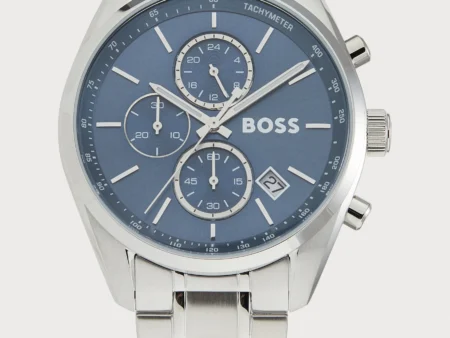 BOSS GRAND PRIX - Chronograph watch - silver-coloured/blue