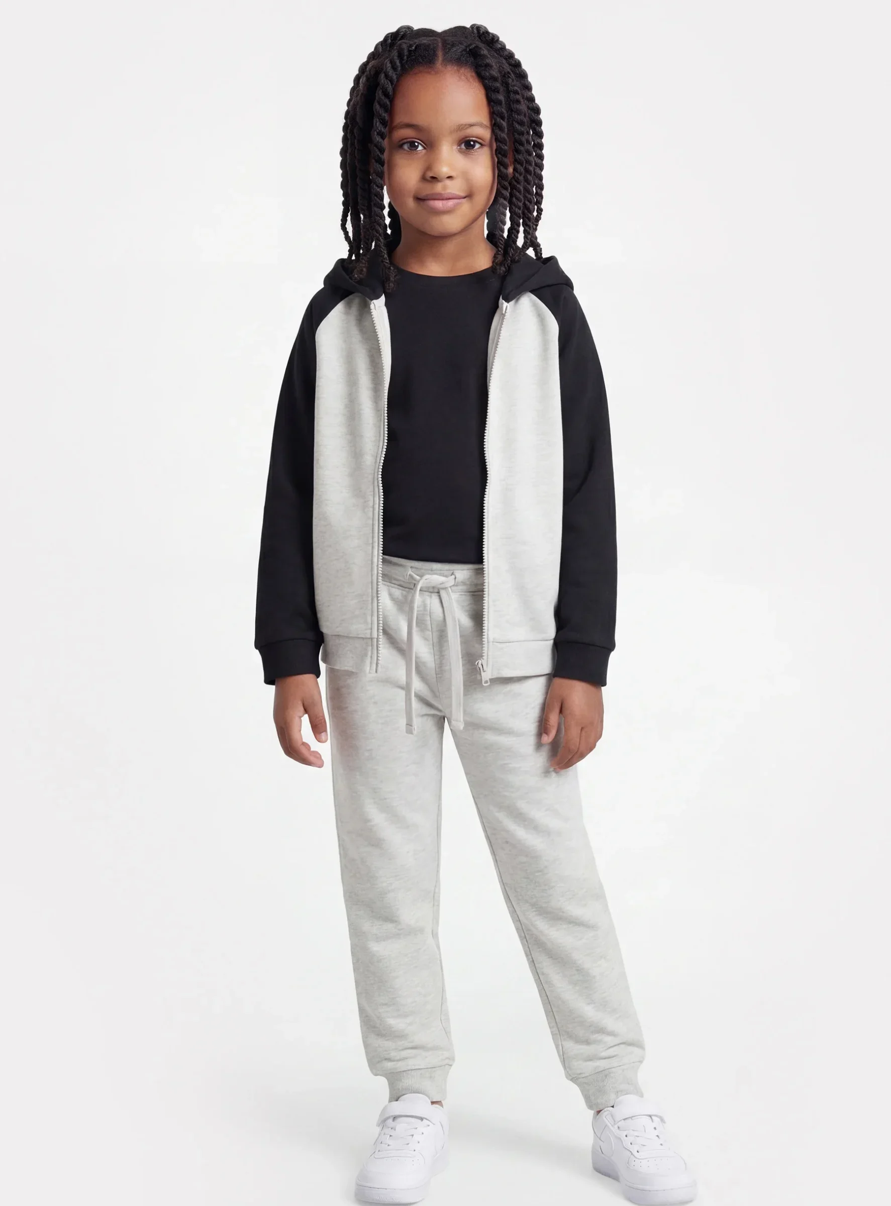 Completo unisex Friboo - Pantaloni della tuta - nero/grigio screziato