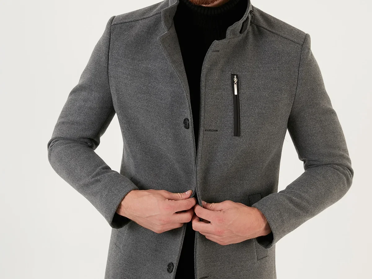 Buratti Regular Fit - Cappotto corto - grigio chiaro