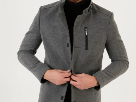 Buratti Regular Fit - Short coat - light grey