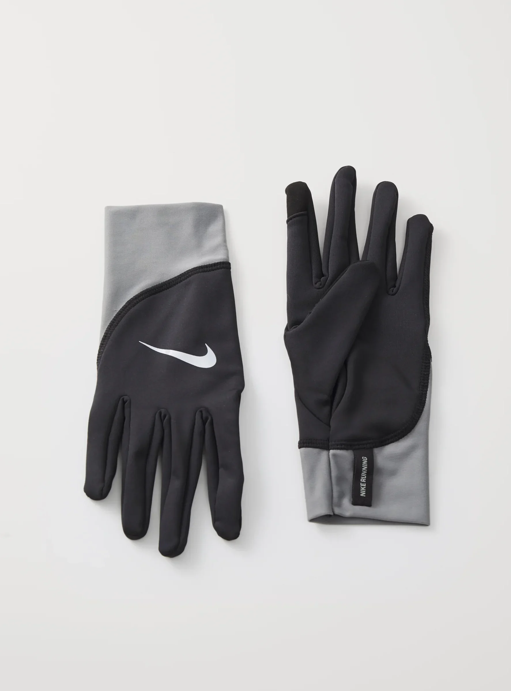 Guanti Nike Performance PACER MIDWEIGHT UNISEX - nero/grigio fumo/argento