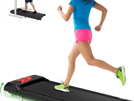 Cozary Treadmill, Tilting Walking Mat with Remote Control and APP for Home and Office, 2-6km/h Electric Walking Pad, 2.5HP Motor
