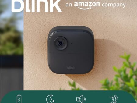 New Blink camera (Outdoor 4) | Newest model | Wireless HD smart security camera, two-year battery life, enhanced motion detection, works with Alexa | 1 camera system with Sync Module Core included