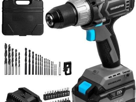 Cecotec CecoRaptor Perfect Drill 4020 Brushless Ultra Battery Drill and Screwdriver. 20V and 4000 mAh Battery, Vacuum Speed 2000 rpm, Maximum Torque 46 Nm, 25+1 Positions.