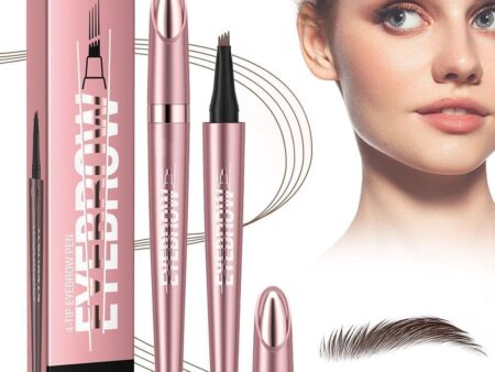 Waterproof Eyebrow Pencil with 4 Fork Tips, 2025 Magic 3D Micro Eyebrow Pencil, Waterproof Eyebrow Pencil Effortlessly Creates Natural-Looking Eyebrows (2# Dark Brown)