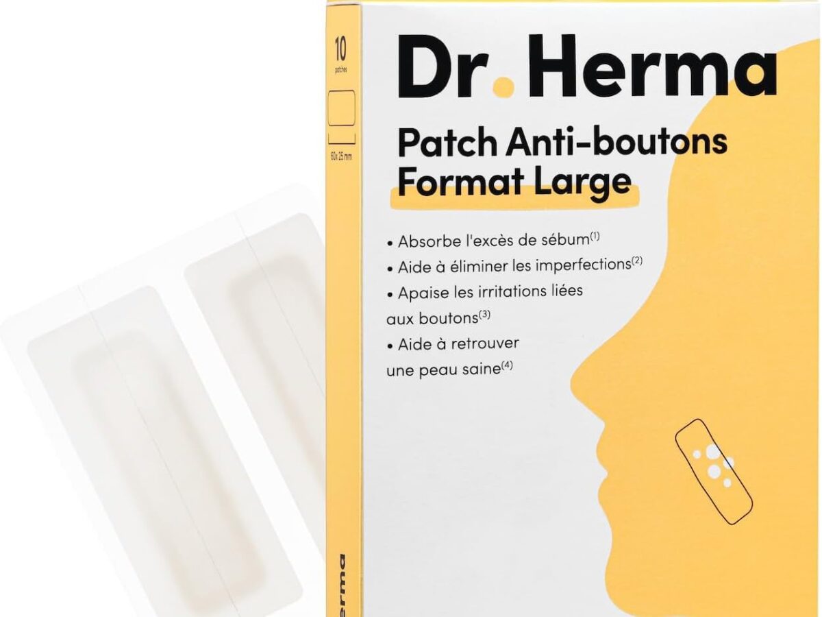 Dr. Herma - Cerotti anti-acne - Taglia XL - Risultati in 6-8 ore - Dermatologicamente testati - Acido salicilico, idrocolloidi, olio dell'albero del tè - Confezione da 10 cerotti
