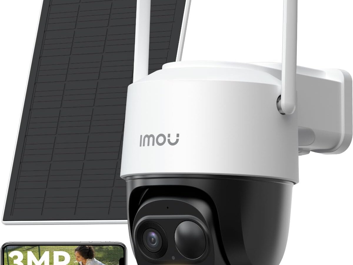 Telecamera di sorveglianza wireless per esterni Imou 2K con WiFi, batteria da 5000 mAh, PTZ a 360°, alimentazione solare, frequenza 2,4 GHz, rilevamento persone/veicoli, visione notturna, IP65, modalità privata.