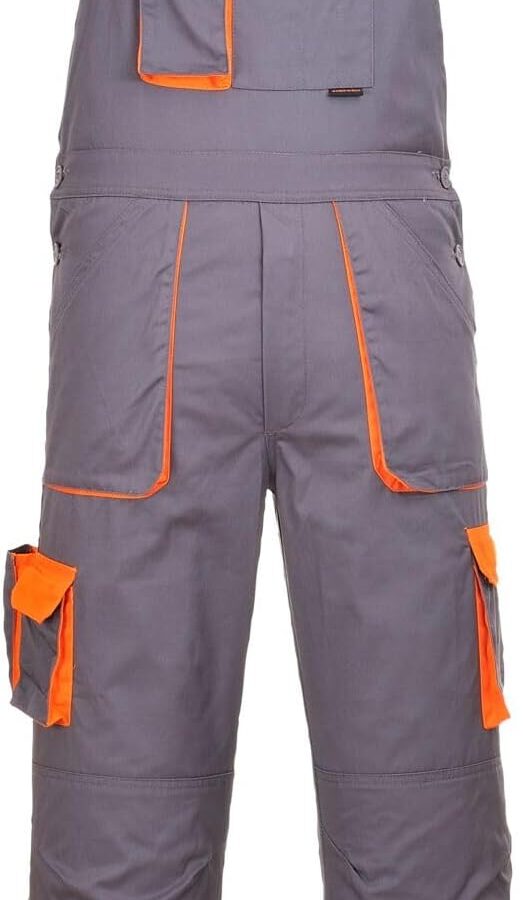 Salopette da lavoro da uomo Portwest TX12 con bretelle a contrasto Texo