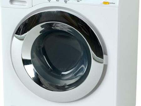 Theo Klein 6941 Miele washing machine | Four washing programs and corresponding sound effects | Works with or without water | Dimensions: 18.5 cm x 26 cm x 18 cm | Toy for children from 3 years old