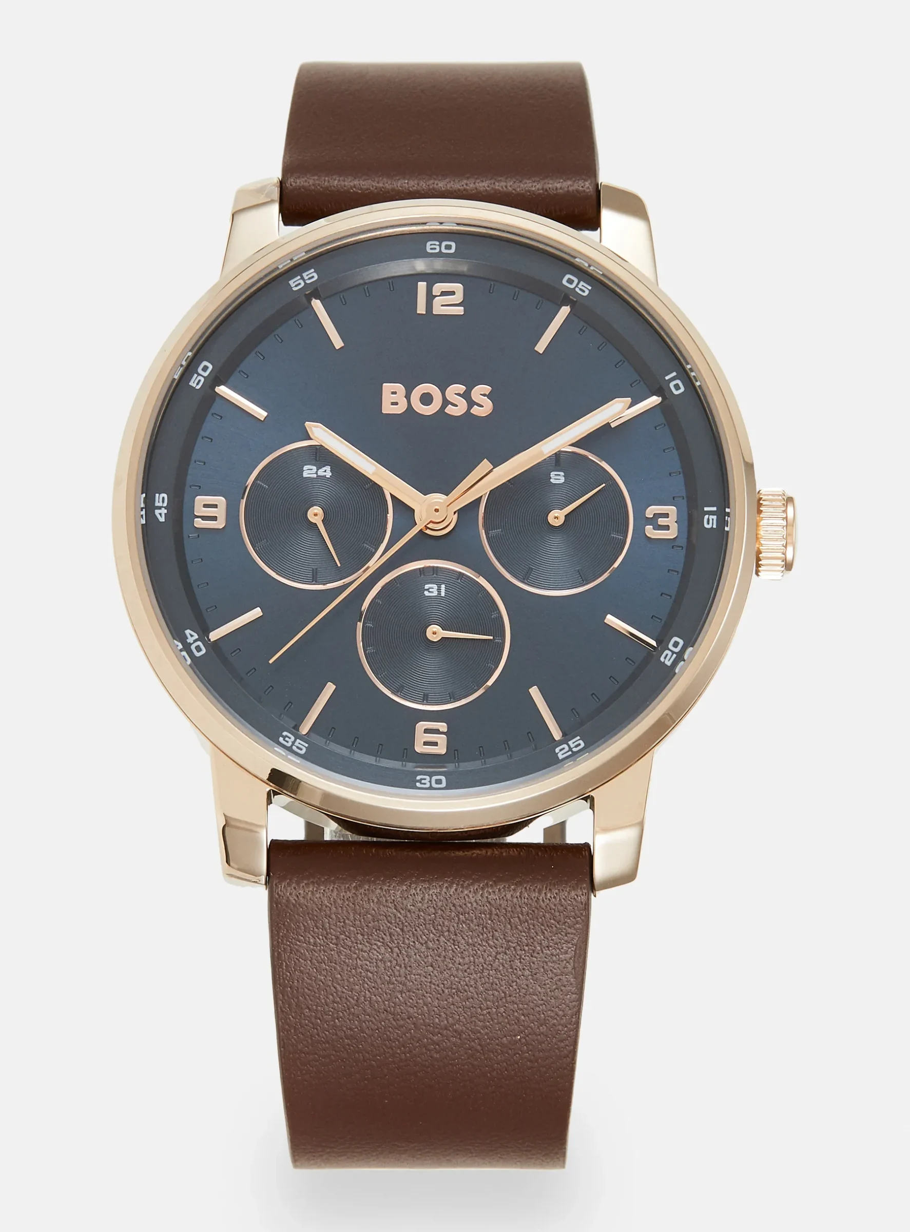 BOSS CONTENDER - Orologio - marrone/blu