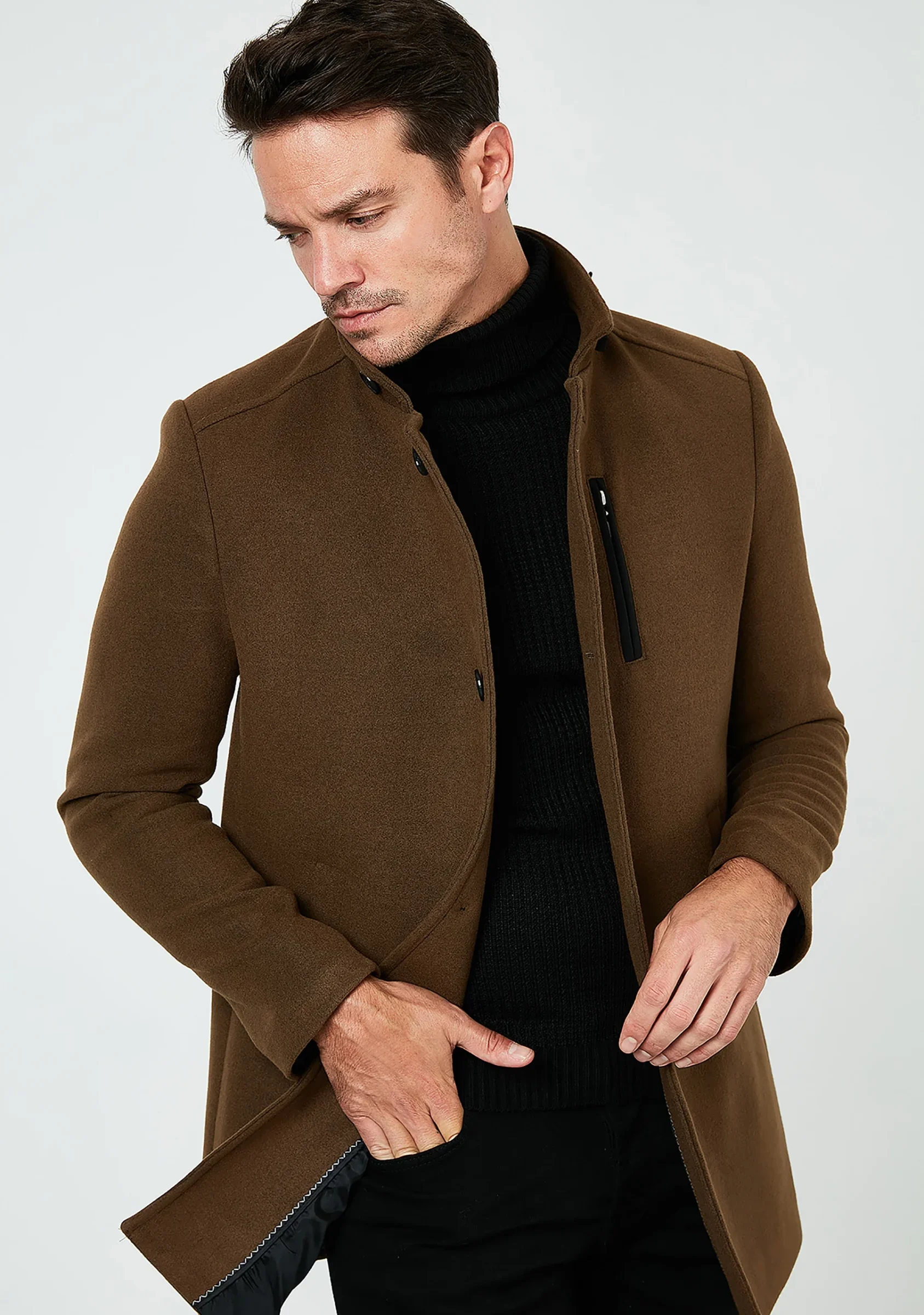 Buratti Regular Fit - Cappotto corto - color tabacco