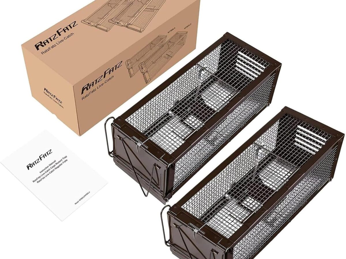 Trappola per topi Ratzfatz Multi-Catch Cage XXL, sensibilità regolabile, non uccide, riutilizzabile, per uso interno/esterno, per catturare topi, ratti e altri roditori di dimensioni simili (1)