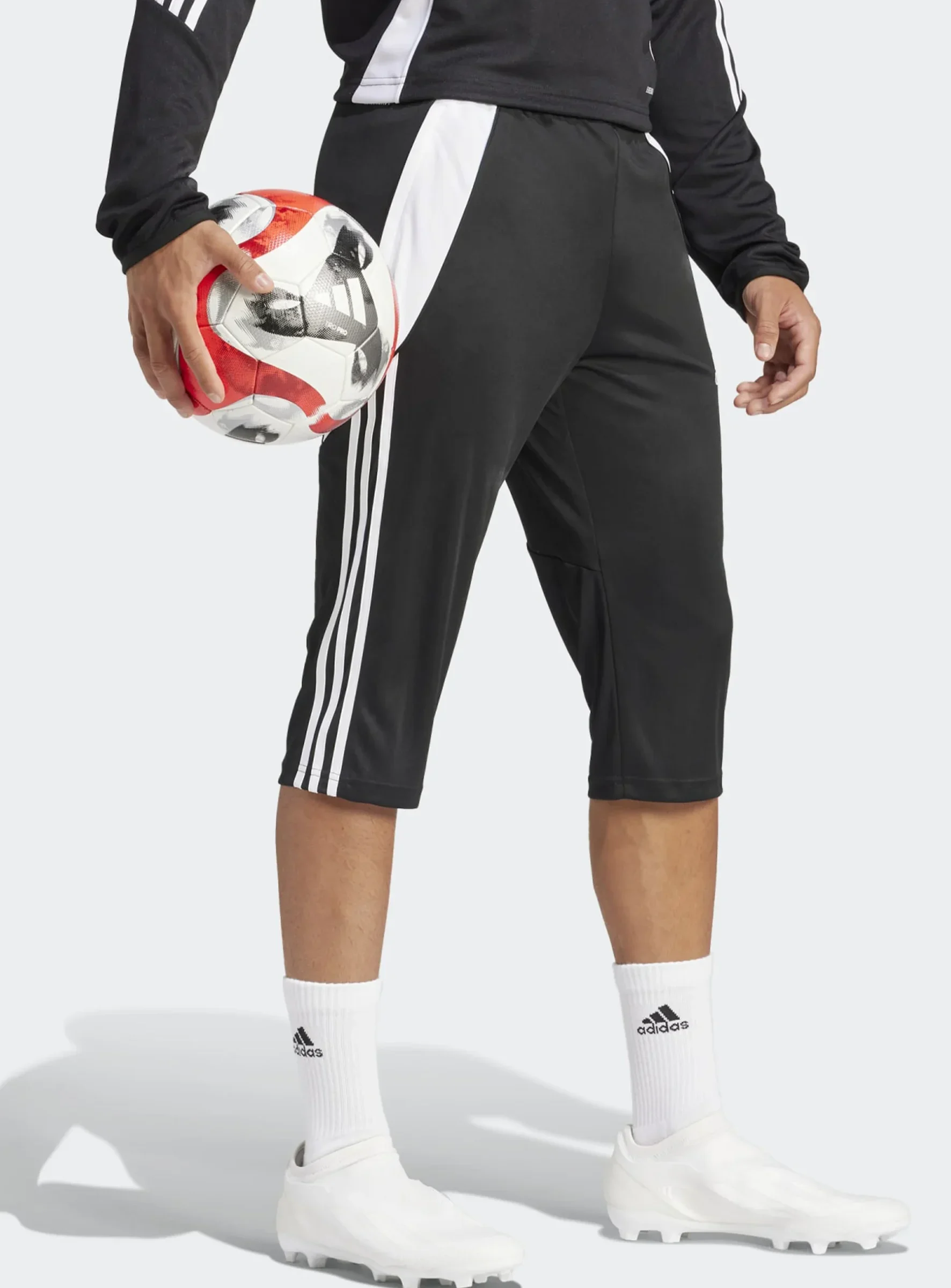 Pantaloni sportivi adidas Performance TIRO24 3/4 - 3/4 - nero/bianco