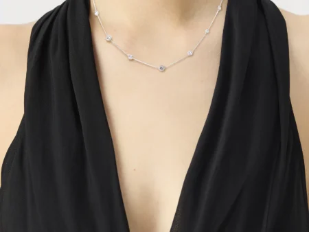 Swarovski UNA STRAND DOUBLE SIDE - Necklace - silver-coloured