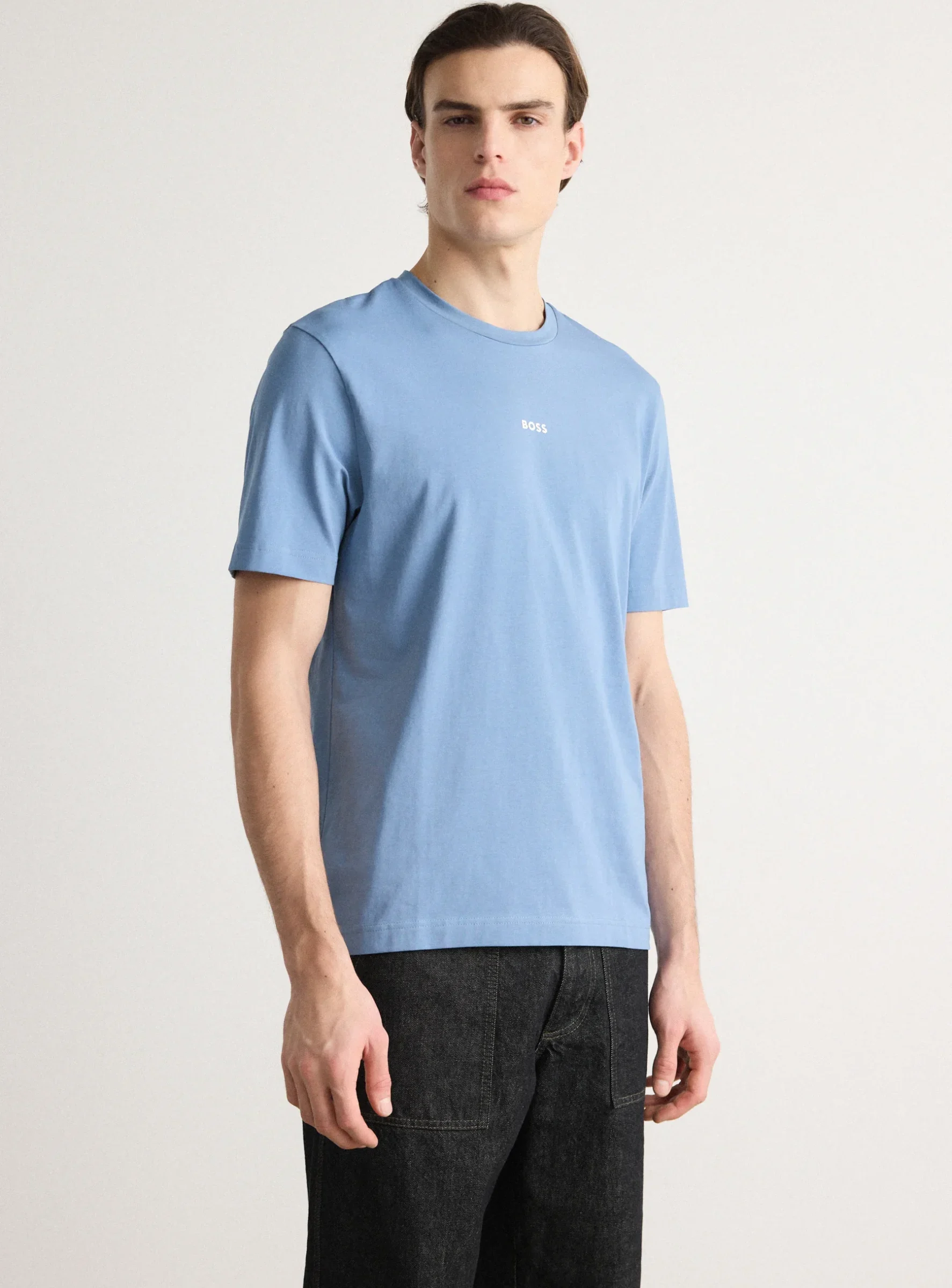 T-shirt BOSS base - azzurro pastello chiaro